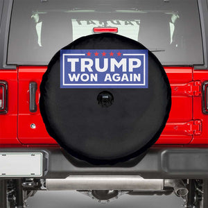 Trump Won Again 2024 Spare Tire Cover TS09 Black Print Your Wear