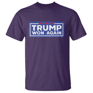 Trump Won Again 2024 T Shirt TS09 Purple Print Your Wear
