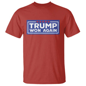 Trump Won Again 2024 T Shirt TS09 Red Print Your Wear