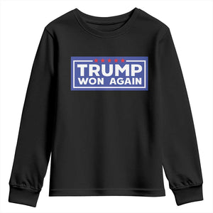 Trump Won Again 2024 Youth Sweatshirt TS09 Black Print Your Wear