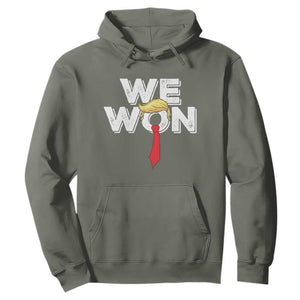 Funny Trump Won 2024 Hoodie 47th President American Patriotic TS09 Military Green Print Your Wear