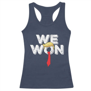 Funny Trump Won 2024 Racerback Tank Top 47th President American Patriotic TS09 Navy Print Your Wear