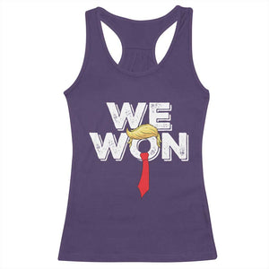 Funny Trump Won 2024 Racerback Tank Top 47th President American Patriotic TS09 Purple Print Your Wear