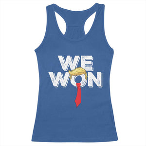 Funny Trump Won 2024 Racerback Tank Top 47th President American Patriotic TS09 Royal Blue Print Your Wear
