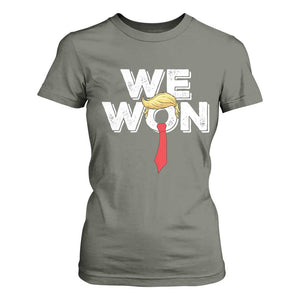 Funny Trump Won 2024 T Shirt For Women 47th President American Patriotic TS09 Military Green Print Your Wear