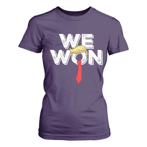 Funny Trump Won 2024 T Shirt For Women 47th President American Patriotic TS09 Purple Print Your Wear
