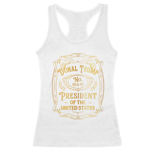 Trump 2024 Racerback Tank Top Old No.45 47 US President Whiskey TS09 White Print Your Wear