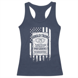 Trump 2024 Racerback Tank Top Old No.47 American Patriotic President TS09 Navy Print Your Wear