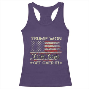 Trump Won 2024 Racerback Tank Top Get Over It American Flag We The People Patriotic TS09 Purple Print Your Wear