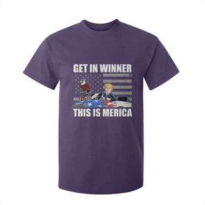 Funny Trump Won 2024 T Shirt For Kid Get In Winner This Is Merica TS09 Purple Print Your Wear