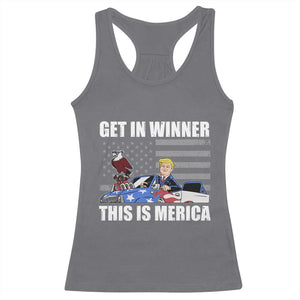 Funny Trump Won 2024 Racerback Tank Top Get In Winner This Is Merica TS09 Charcoal Print Your Wear