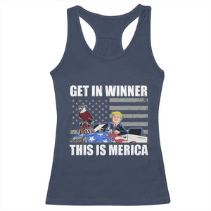 Funny Trump Won 2024 Racerback Tank Top Get In Winner This Is Merica TS09 Navy Print Your Wear