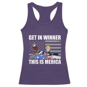 Funny Trump Won 2024 Racerback Tank Top Get In Winner This Is Merica TS09 Purple Print Your Wear