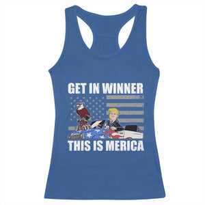 Funny Trump Won 2024 Racerback Tank Top Get In Winner This Is Merica TS09 Royal Blue Print Your Wear