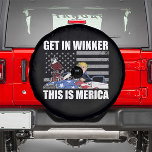 Funny Trump Won 2024 Spare Tire Cover Get In Winner This Is Merica TS09 Black Print Your Wear