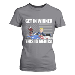Funny Trump Won 2024 T Shirt For Women Get In Winner This Is Merica TS09 Charcoal Print Your Wear