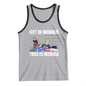 Funny Trump Won 2024 Tank Top Get In Winner This Is Merica TS09 Athletic Heather Black Print Your Wear