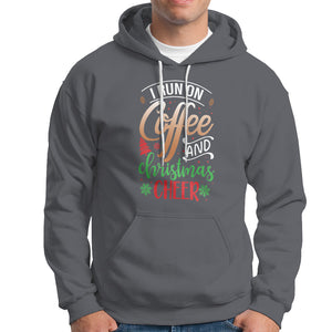 I Run On Coffee And Christmas Cheer Hoodie TS09 Charcoal Printyourwear