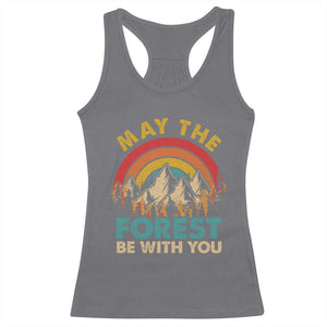 Nature Lover Racerback Tank Top May The Forest Be With You Earth Day TS09 Charcoal Print Your Wear