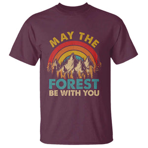 Nature Lover T Shirt May The Forest Be With You Earth Day TS09 Maroon Print Your Wear