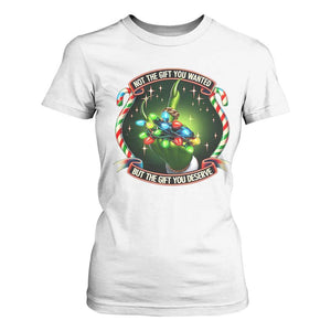 Funny Xmas T Shirt For Women Not The Gift You Wanted But The Gift You Deserve TS09 White Print Your Wear