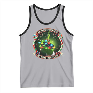 Funny Xmas Tank Top Not The Gift You Wanted But The Gift You Deserve TS09 Athletic Heather Black Print Your Wear