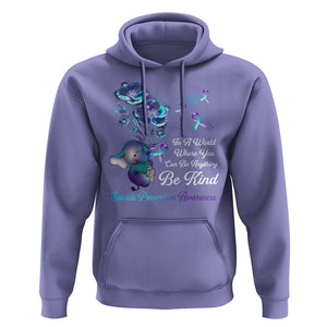 Suicide Prevention Be Kind Hoodie Elephant In A World Where You Can Be Anything TS09 Violet Print Your Wear
