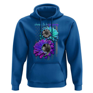 Choose To Keep Going Semicolon Suicide Prevention Hoodie TS09 Royal Blue Print Your Wear