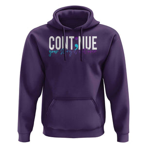 Semicolon Continue Suicide Prevention Hoodie Your Story Is Not Over TS09 Purple Print Your Wear