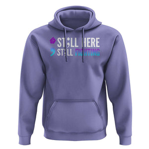 Still Here Still Fighting Semicolon Suicide Prevention Hoodie TS09 Violet Print Your Wear