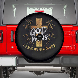 Funny Christian Spare Tire Cover I've Read the Final Chapter God Wins TS09 Black Print Your Wear