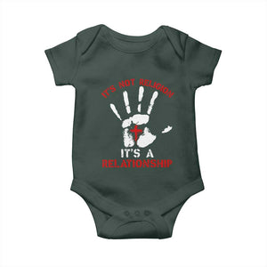 Christian Baby Onesie It's Not Religion It's A Relationship TS09 Print Your Wear