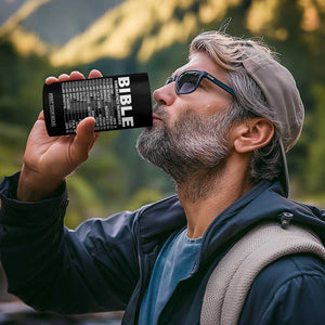 Christian 4 in 1 Can Cooler Tumbler Bible Emergency Number TS09 Print Your Wear