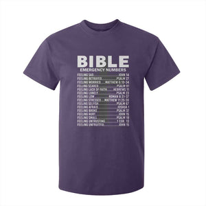Christian T Shirt For Kid Bible Emergency Number TS09 Purple Print Your Wear