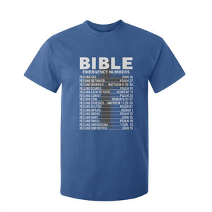 Christian T Shirt For Kid Bible Emergency Number TS09 Royal Blue Print Your Wear