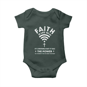 Funny Christian Baby Onesie Faith Is Like Wifi TS09 Print Your Wear