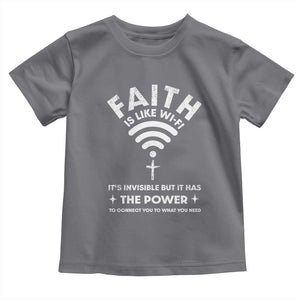 Funny Christian Baby Shirt Faith Is Like Wifi TS09 Charcoal Print Your Wear