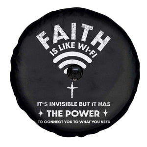 Funny Christian Spare Tire Cover Faith Is Like Wifi TS09 Print Your Wear