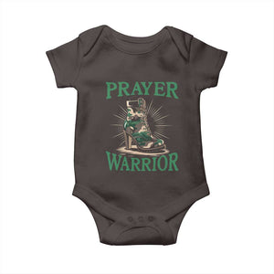 Prayer Warrior Baby Onesie Camo Heels Christian Pray TS09 Dark Chocolate Print Your Wear