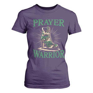 Prayer Warrior T Shirt For Women Camo Heels Christian Pray TS09 Purple Print Your Wear