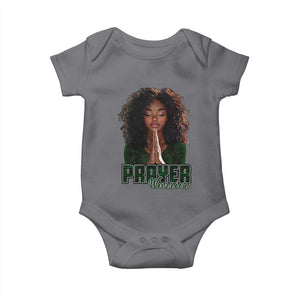 Prayer Warrior Baby Onesie Camo Black Woman Christian Pray TS09 Charcoal Print Your Wear