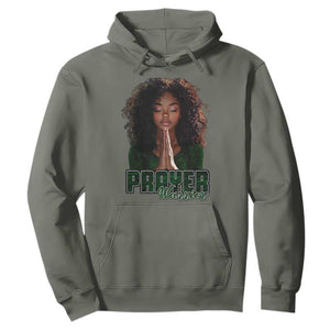 Prayer Warrior Hoodie Camo Black Woman Christian Pray TS09 Military Green Print Your Wear