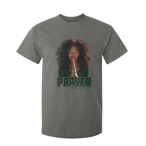Prayer Warrior T Shirt For Kid Camo Black Woman Christian Pray TS09 Military Green Print Your Wear