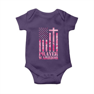 Prayer Warrior Baby Onesie Camo American Flag Christian Pray TS09 Purple Print Your Wear
