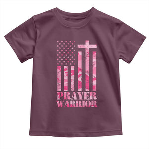 Prayer Warrior Baby Shirt Camo American Flag Christian Pray TS09 Maroon Print Your Wear