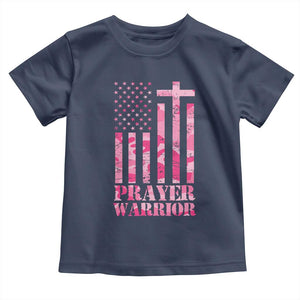 Prayer Warrior Baby Shirt Camo American Flag Christian Pray TS09 Navy Print Your Wear