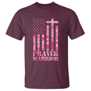 Prayer Warrior T Shirt Camo American Flag Christian Pray TS09 Maroon Print Your Wear