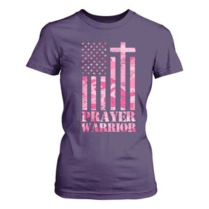 Prayer Warrior T Shirt For Women Camo American Flag Christian Pray TS09 Purple Print Your Wear