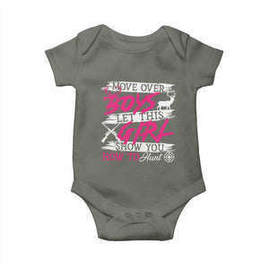 Girl Hunting Baby Onesie Let This Girl Show You How To Hunt TS09 Military Green Print Your Wear