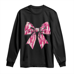 Camo Girl Long Sleeve Shirt Camouflage Bow Coquette Hunting Hunter TS09 Black Print Your Wear